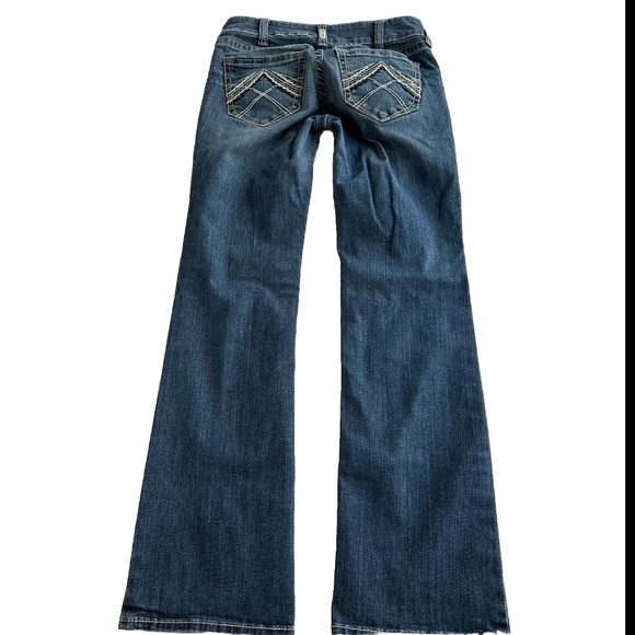 Ariat Women’s Mid Rise Bootcut Denim Jeans Medium Dark Wash Size 28R - Picture 3 of 14